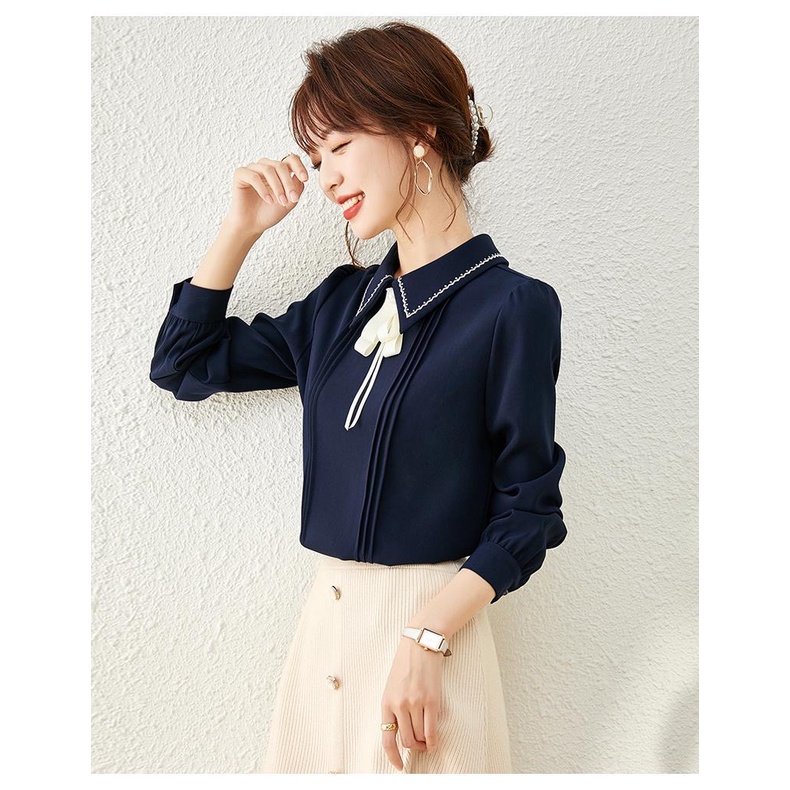 Áo Sơ Mi Chiffon Tay Dài Thời Trang Mùa Thu Dành Cho Nữ