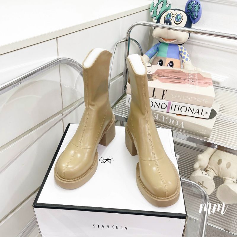 M Boot Stakela Cổ Cao Da Xịn Mềm Êm Fullbox Cap Cấp