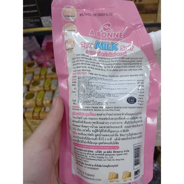 CHÍNH HÃNG- Muối Tắm Sữa Bò Tẩy Tế Bào Chết A Bonne Spa Milk Salt Chính Hãng