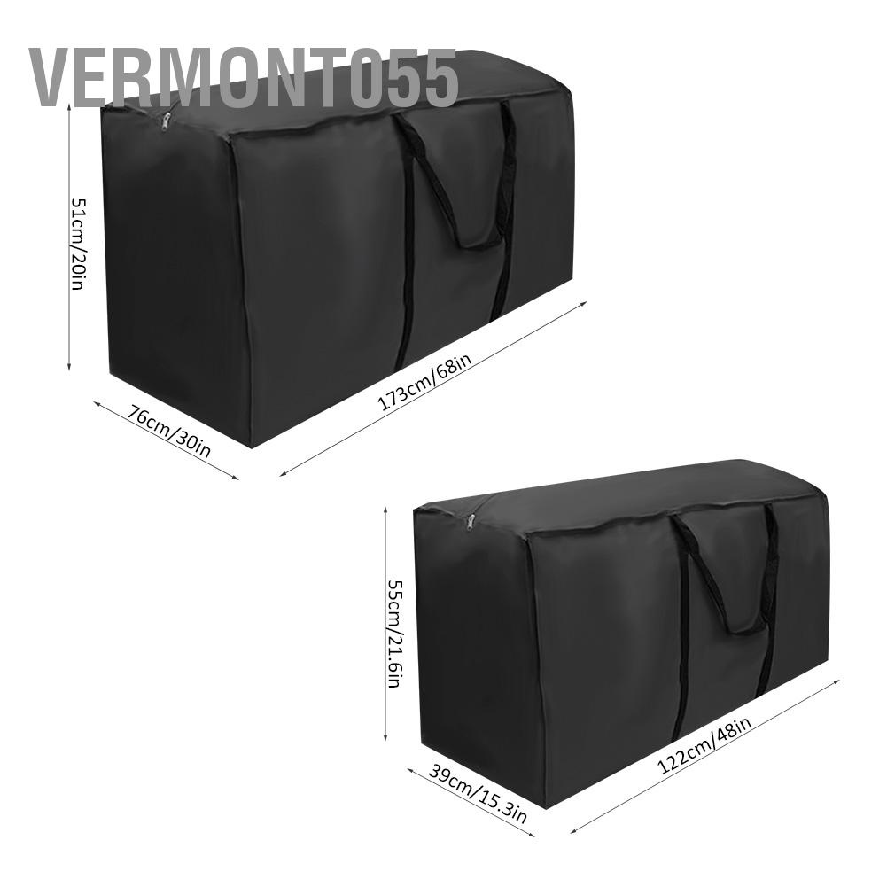 Vermont055 210D Oxford Dust Proof Waterproof Outdoor Furniture Cushion Storage Bag Cover