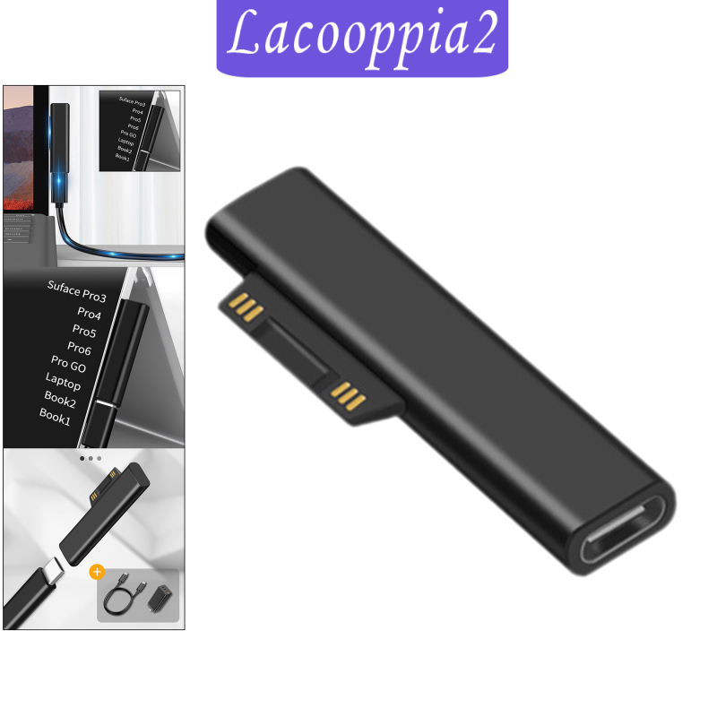 [LACOOPPIA2]USB 3.1 Charging Adapter for Microsoft Surface Pro Works with 3A  Cable