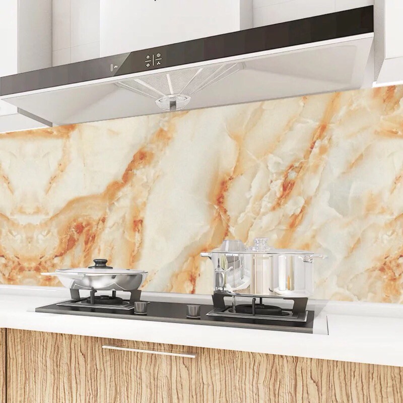 Giấy dán tường 5Mx60CM_bếp ,vân đá MARBLE TRÁNG NHÔM CHỐNG CHÁY