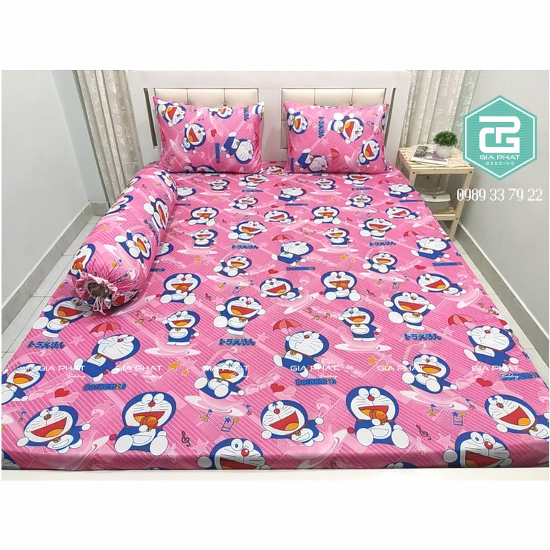 [Link 3 _ Hoạt Hình] Bộ Ga 4 món Thun Lạnh Việt Nam cao cấp( 1 ga + 2 áo gối nằm + 1 áo gối ôm)