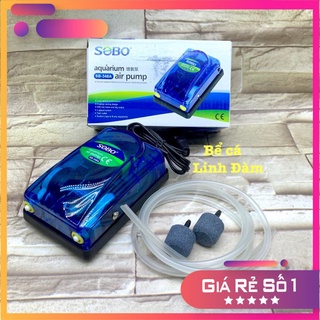 Máy sủi oxy mini 1 vòi 2 vòi sobo 248a 348a- máy sủi oxi giá rẻ cho bể cá