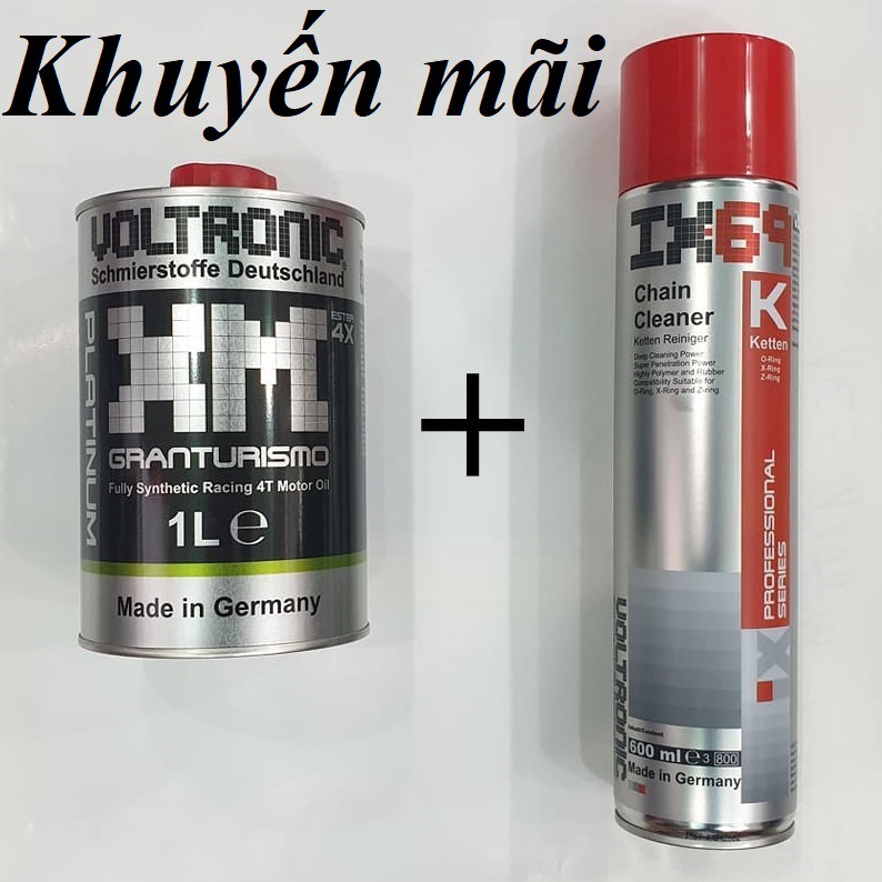 Nhớt Voltronic XM Platinum Ester 4X + Tặng IX69 Voltronic
