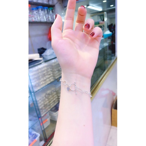 Lắc tay siêu yêu bạc ta mắt xoắn trơn