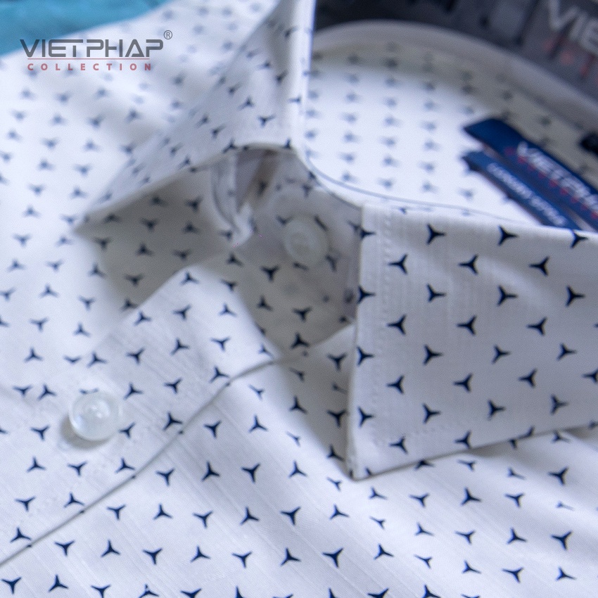 Áo Sơ Mi Nam Tay Ngắn Vạt Ngang Vải Bamboo Cao Cấp  Việt Pháp  9401. Thấm Hút Mồ Hôi, Chống Tia UV - Hàng Chính Hãng