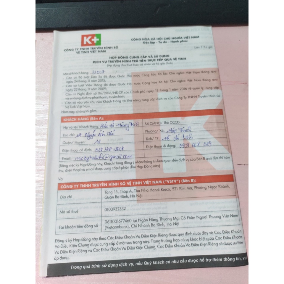 Bộ đầu thu K+ HD và tài khoản 2 tháng