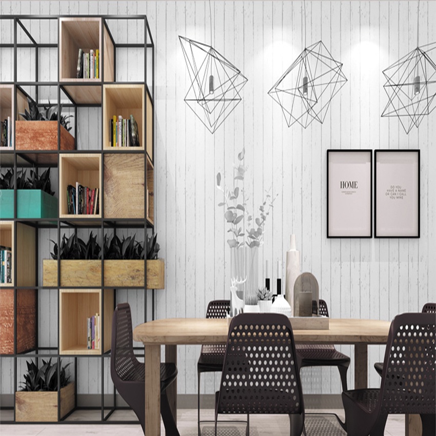 Giấy dán tường giả ván cao cấp hiện đại, decal dán tường trang trí khổ 45cm keo sẵn - Azeva