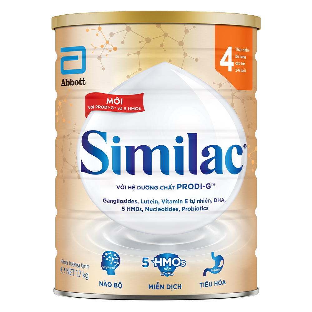 Sữa bột Similac 4 1.7kg/lon Dinh Dưỡng 5G Mới