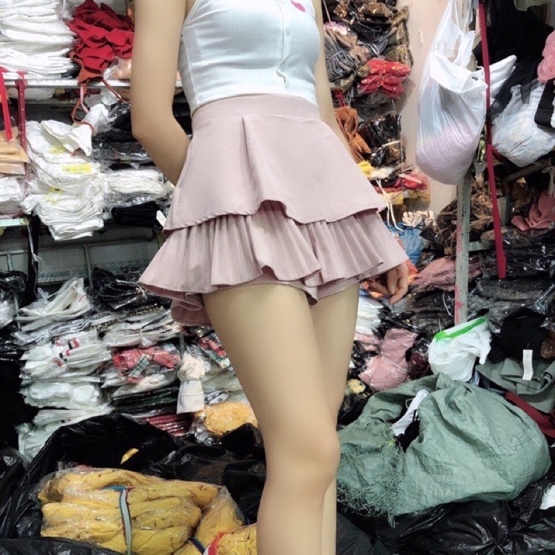 Chân váy 2 TẦNG  có quần trong Quảng Châu