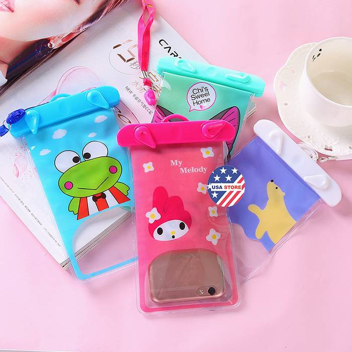 [Tổng Kho Sỉ] Bao Đựng ĐIện Thoại Chống Nước 100% Hình Cute - Đi Biển