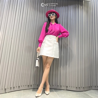 Chân váy A cạp cao 2 túi CChat Clothes