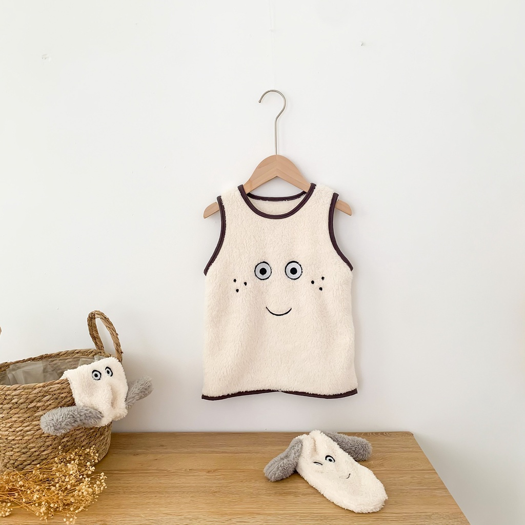 Bộ Áo Liền Quần Không Tay + Vớ Bông Cho Bé