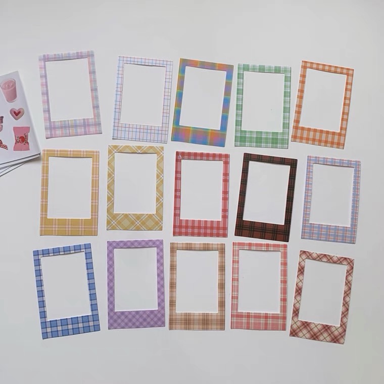 Sét 20 tờ giấy dán ảnh polaroid, nhãn dán trang trí ảnh sticker khung ảnh 6x9 miếng phim dán khung ảnh polaroid