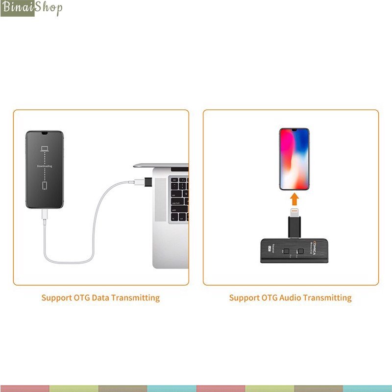 Comica CVM-USBC-LN - Bộ Chuyển Đổi OTG USB-C Sang Lightning