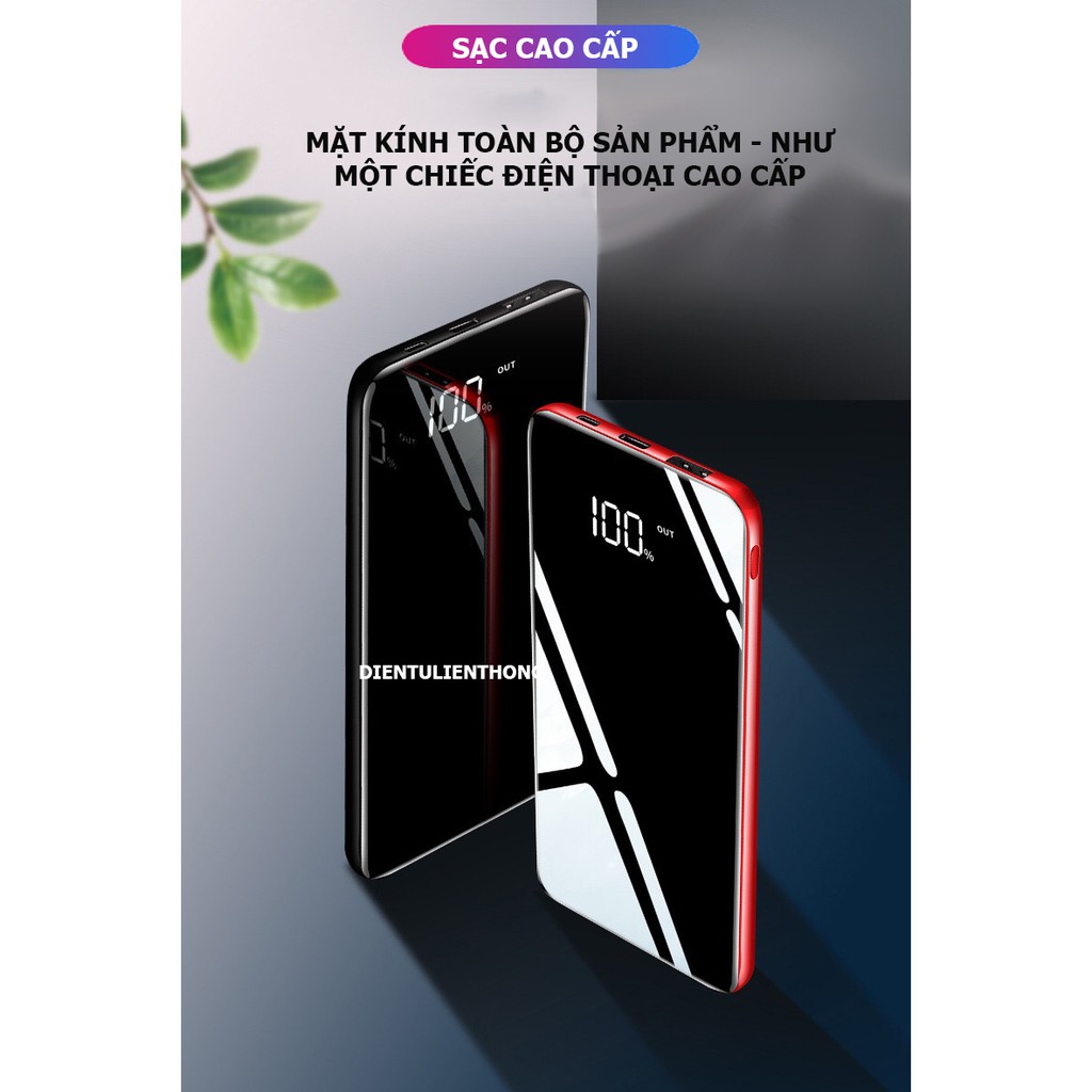[Bảo Hành 1 Năm] Sạc Dự Phòng Sac Du Phong Siêu Đẹp Toàn Mặt Kính Sang Trọng Như Điện Thoại Cao Cấp - Pin Chuẩn 10000mAh | BigBuy360 - bigbuy360.vn
