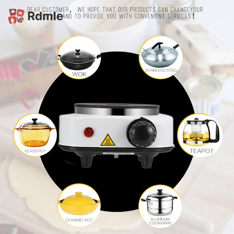 [COD]# RDMLE Multipurpose Kitchen Lab Mini Electric Stove Hot Cooking Heater Plate Accessories