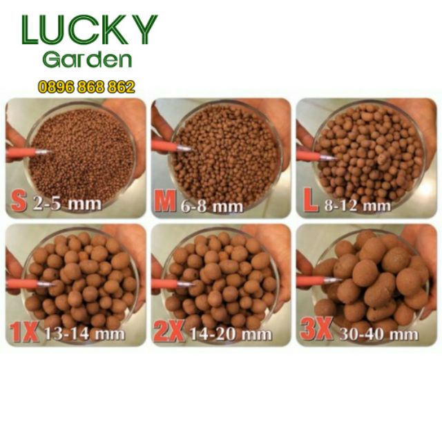 Túi 100g Đất Sét Nung Popper Thái Lan Size 6 -8mm  - Trồng Xương Rồng, Trồng Lan, Trồng Cây Sứ