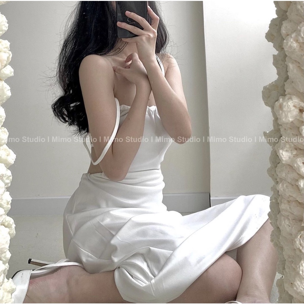 -  Quà tặng sinh nhật,bạn gái Đầm xòe cổ yếm 2 lớp