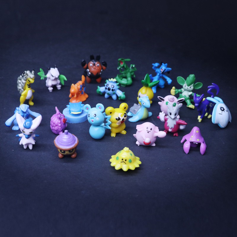 Set 48 / 96 Mô Hình Nhân Vật Trong Phim Pokemon Dễ Thương Dùng Để Trang Trí Bánh Kem
