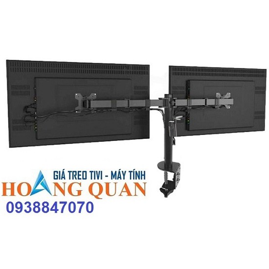Giá Treo 2 Màn Hình Máy Tính Kẹp Bàn M052 - Dành Cho Màn Hình 14" - 27"  - Model 2020