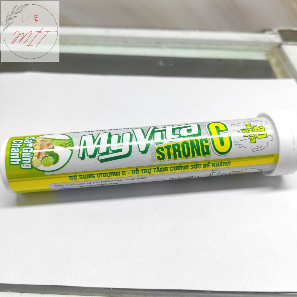 Viên Sủi Myvita Strong C & Strong 250mg vitamin C  vs Myvita Multi Cam tuýp 20