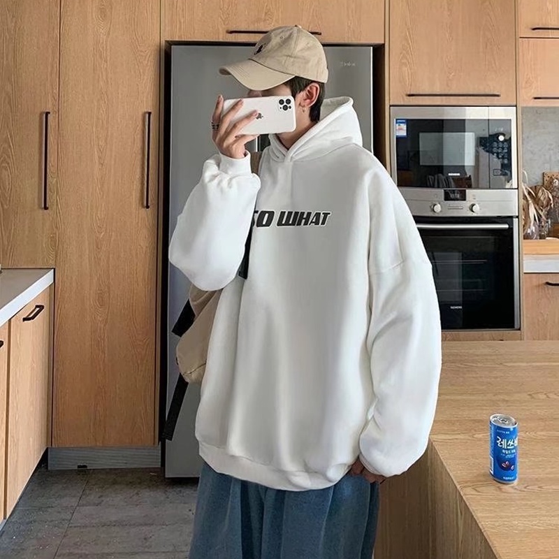 Áo hoodie nỉ ngoại ulzzang nam nữ unisex cặp đôi cá tính local brand khoác choàng bên ngoài chống nắng SO WHAT