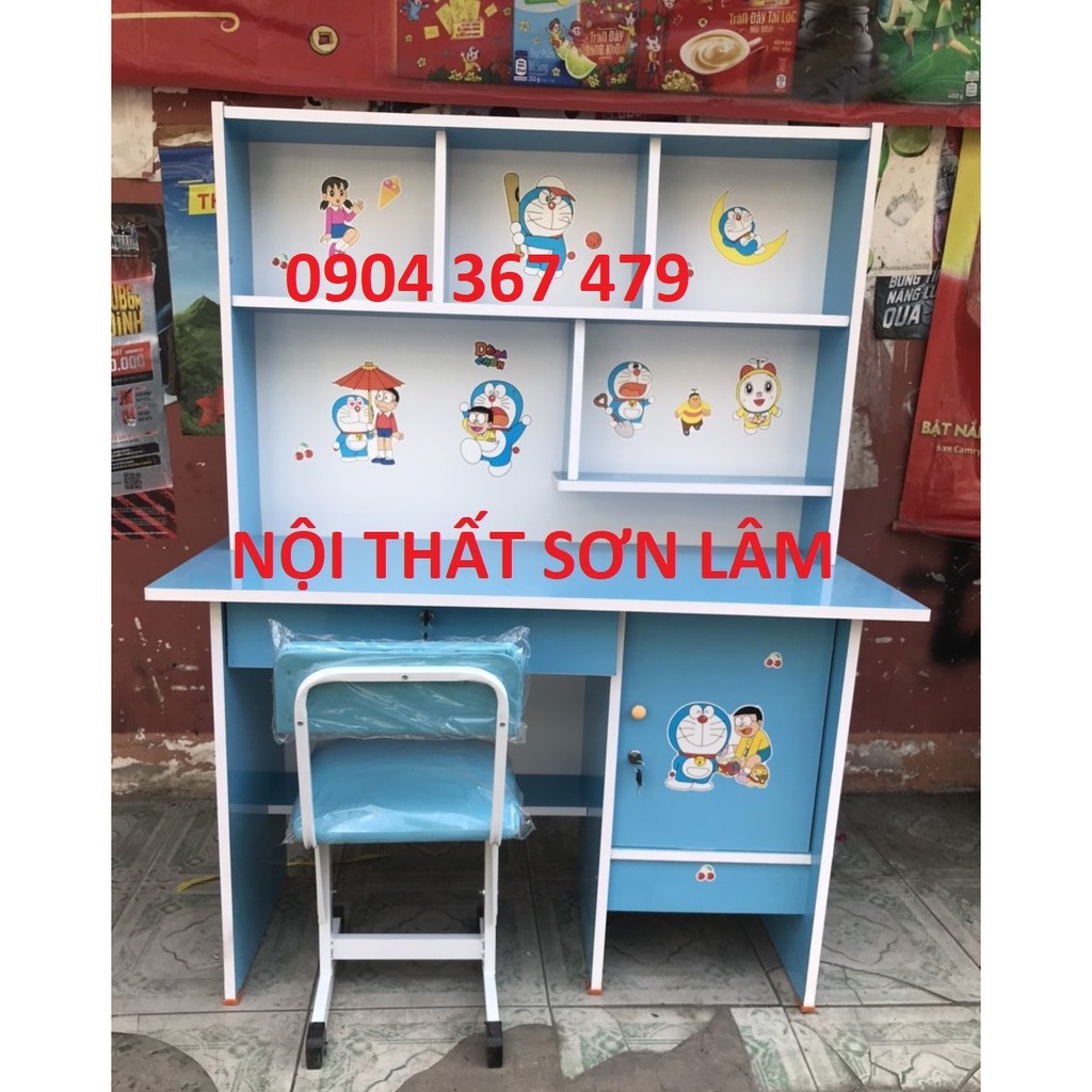 BỘ BÀN HỌC SINH LIỀN KỆ GIÁ RẺ + KÈM GHẾ FREESHIP