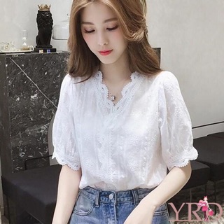 Áo thô đũi pha ren ( có sẵn sz L, XL)