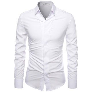 Áo somi nam dài tay giấu nút LADOS - 741