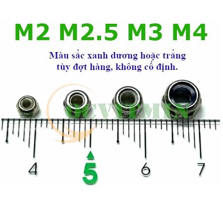 UM#T - Tán Keo M2 M2.5 M3 M4 Đai Ốc Chống Trượt Ecu Inox 304 Hút Nam Châm