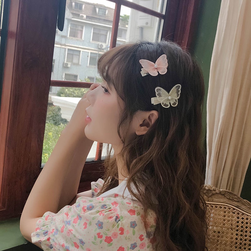 Kẹp Tóc hình bướm đính ngọc nhiều màu phong cách Hàn Quốc cho be gái