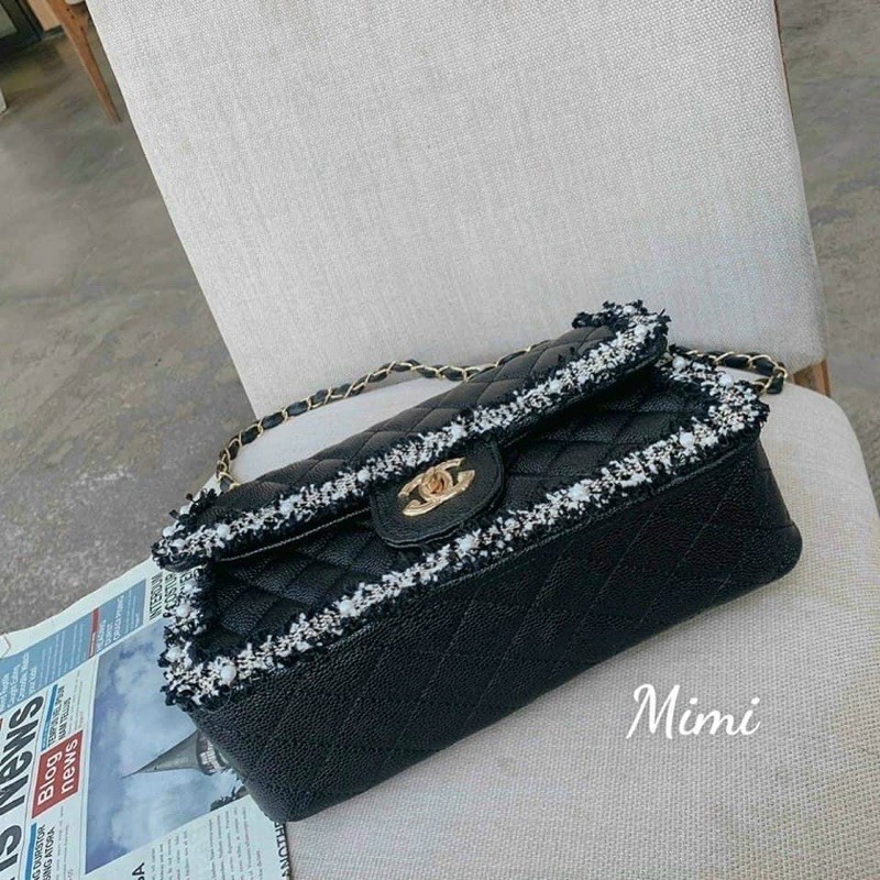 Túi đeo chéo viền dạ chaneo mẫu mới❣️freeship❣️