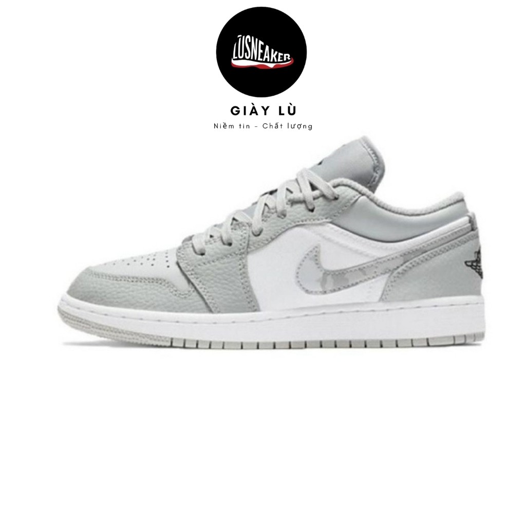 [Ảnh thật] giầy thể thao Air Jordan 1 low white camo thời trang nam nữ