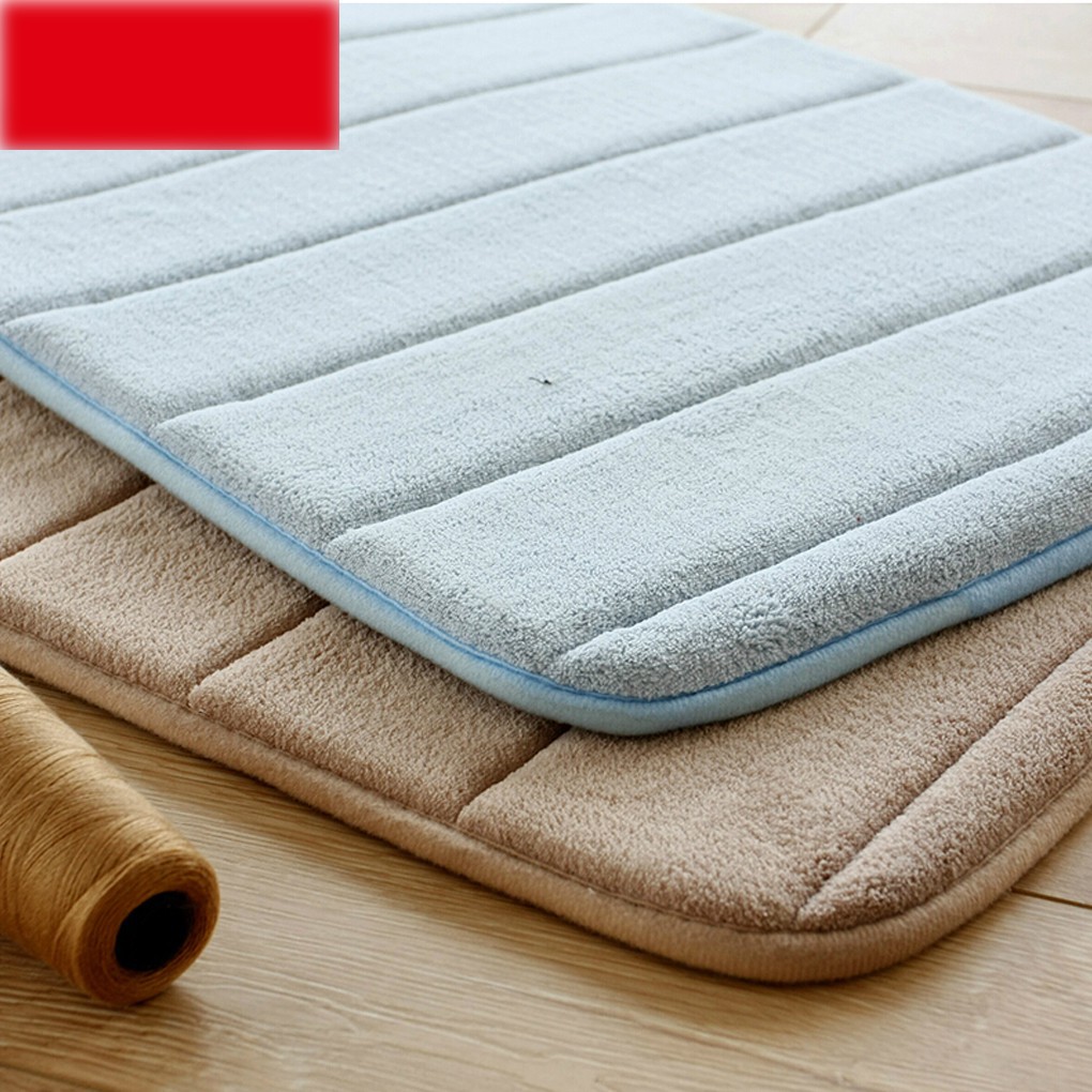 Bath Mats Nemory Foam Bathroom Mat Coral Velvet Fabric
