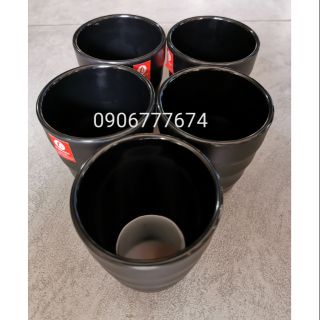 Combo 5ly Ly nhựa Melamine Nhám Đen. Hàng Thái.