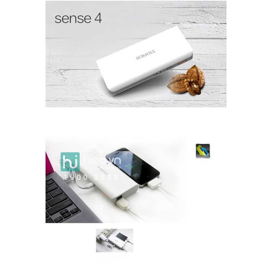 SẠC DỰ PHÒNG ROMOSS SENSE 4 Sense 9 Hàng Chính Hãng