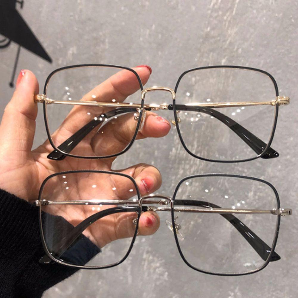 IVORY Mắt Kính Gọng Hình Học Phẳng Siêu Nhẹ Chống Ánh Sáng Xanh Phong Cách Hàn Quốc Cổ Điển Thời Trang Cho Nam Và Nữ