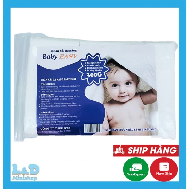 Khăn Vải Khô Đa Năng Baby Easy 300gr An Toàn Cho Bé