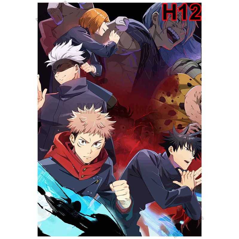 Poster Phim Anime Jujutsu Kaisen Dán Tường Trang Trí