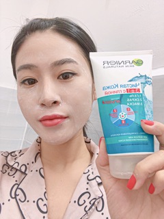 Sữa rửa mặt đất sét trắng không bọt GANIER 3in1