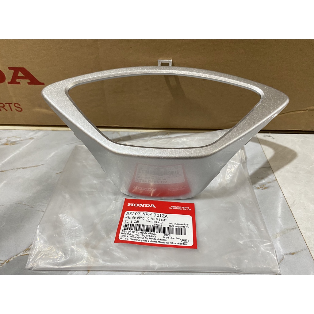 Nắp ốp đồng hồ HONDA FUTURE X Fi năm 2010-2011 màu Bạc. *NH411M* 53207KPH701ZA