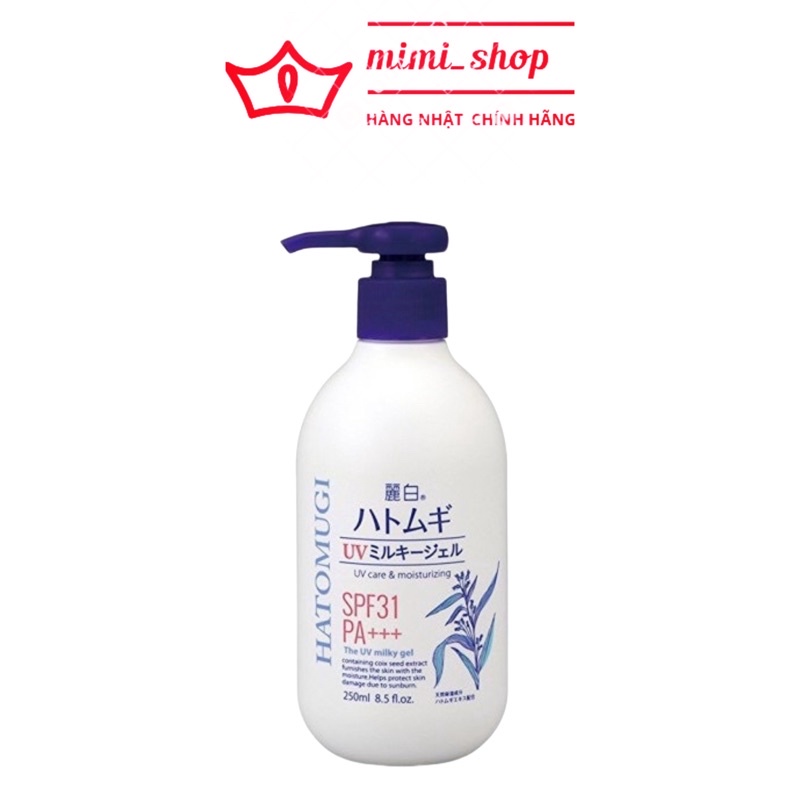 Sữa dưỡng thể chống nắng Hatomugi UV Milky Gel SPF31 PA +++