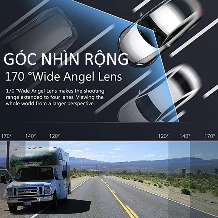 Camera hành trình V10 1296P sắc nét, tích hơp hệ thống thông minh ADAS, có GPS | BigBuy360 - bigbuy360.vn