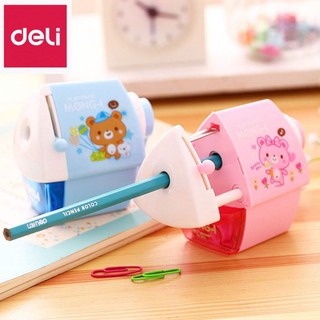 Combo Máy Chuốt Bút Chì Deli 0644 + 2 bút chì cao cấp Deli U248