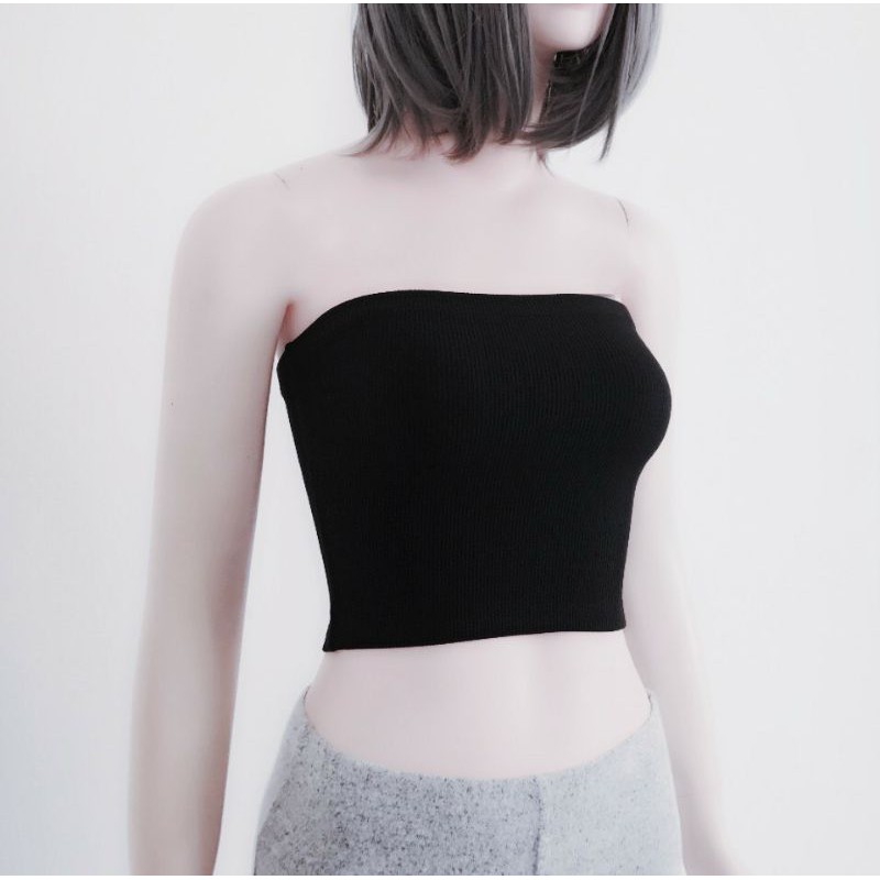 áo ống đen tube thun cotton gân siêu đẹp rẻ