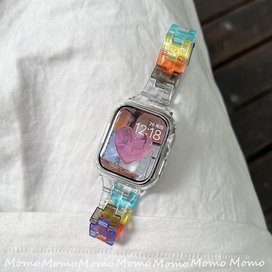 Dây Đeo Đồng Hồ Bằng Nhựa Mỏng Cho Iwatch Series 7 6 5 4 3 2 1 42mm 44mm 41mm 41mm