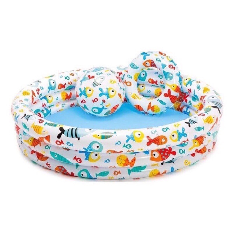 BỂ BƠI 3 CHI TIẾT TẶNG KÈM PHAO VÀ BÓNG