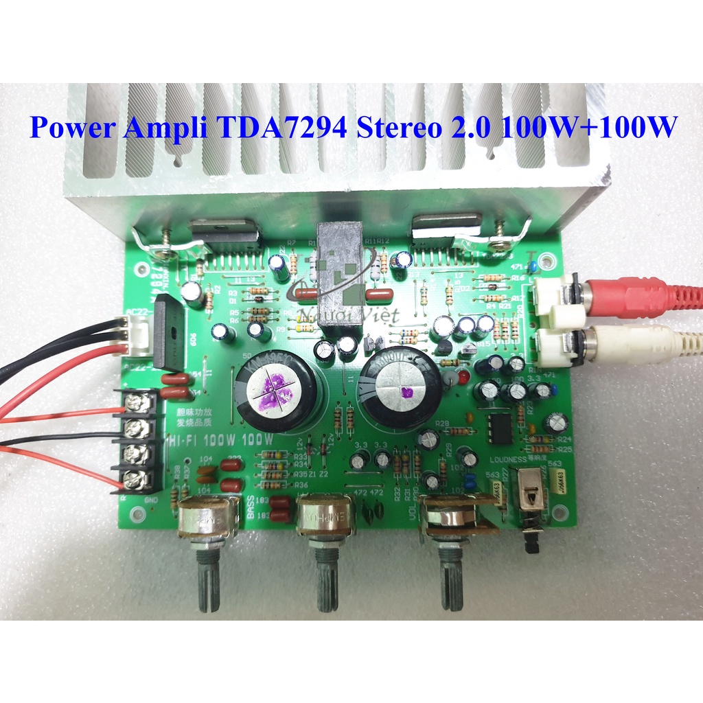Bo mạch khuếch đại công suất âm thanh ampli TDA7294 Stereo 2.0 200W